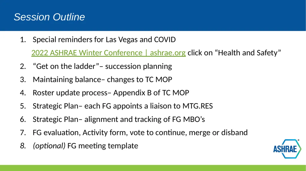 TAC Chairs Breakfast Training Section Breakout - slide 4 of 17
