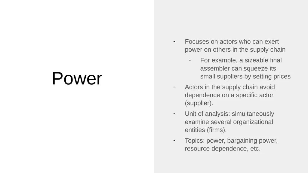 Transaction Cost Economics as a Theory of Supply - slide 7 of 18