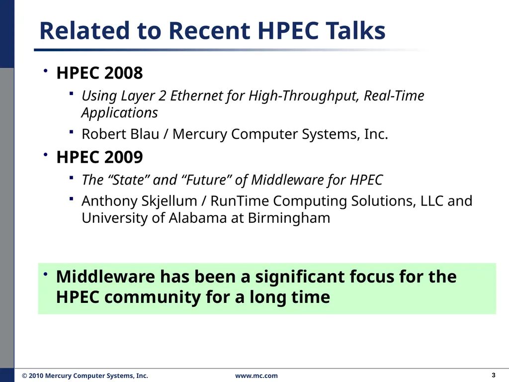Performance Migration to Open Solutions: OFED* for - slide 3 of 33