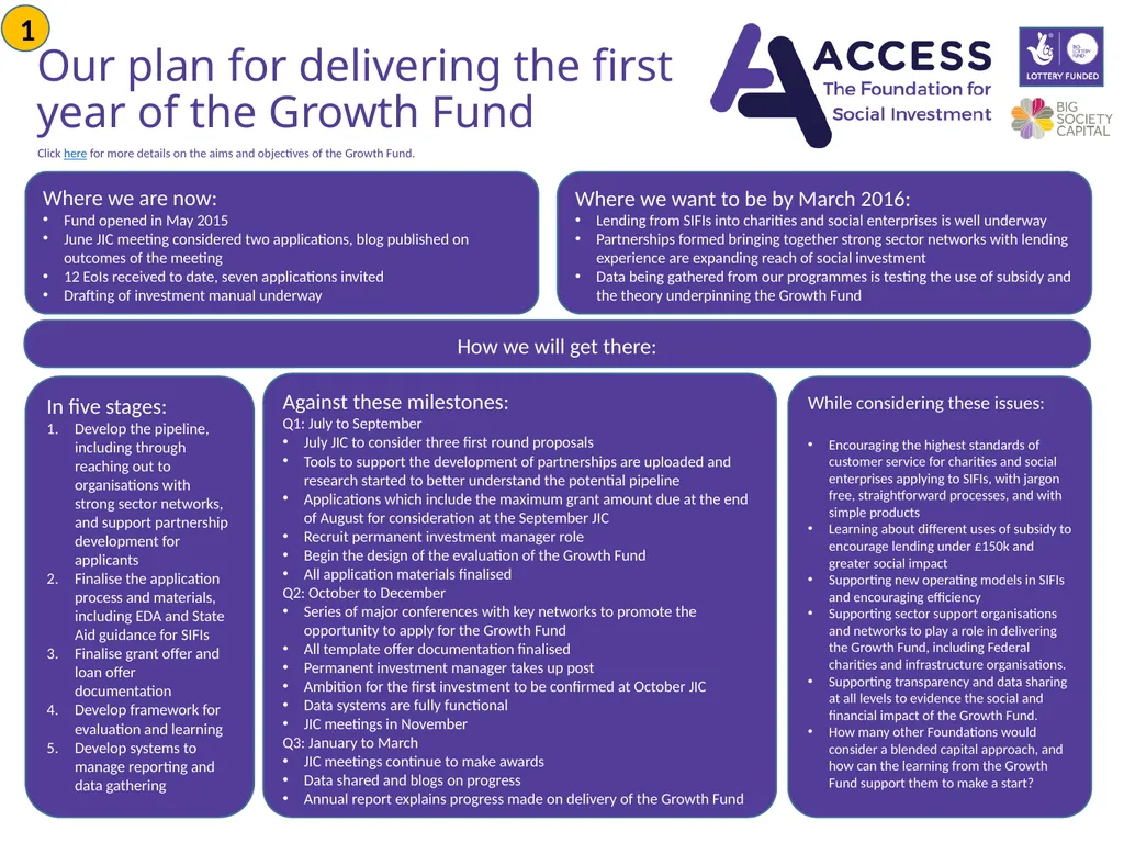 Delivery Plan July 2015- March 2016 Bridging the - slide 4 of 8