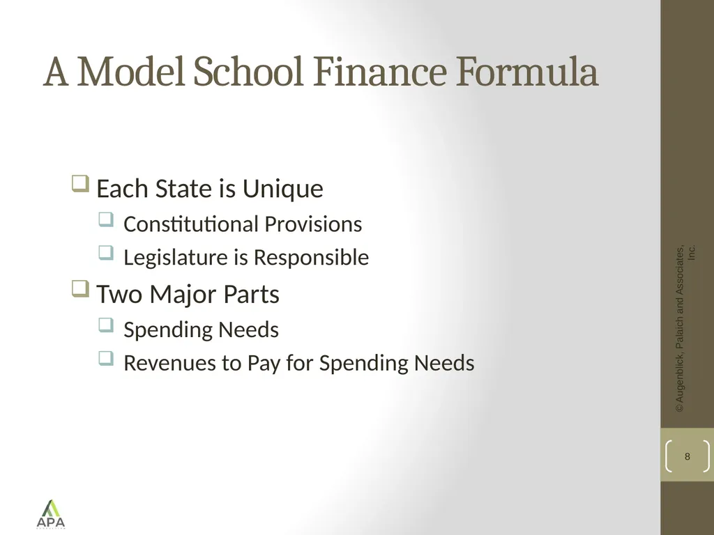 School Funding Formulas: A National Perspective - slide 8 of 20