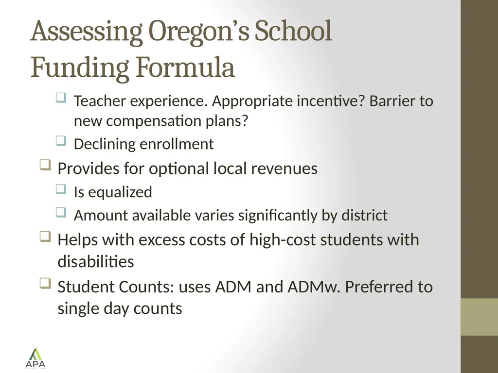 School Funding Formulas: A National Perspective - slide 15 of 20