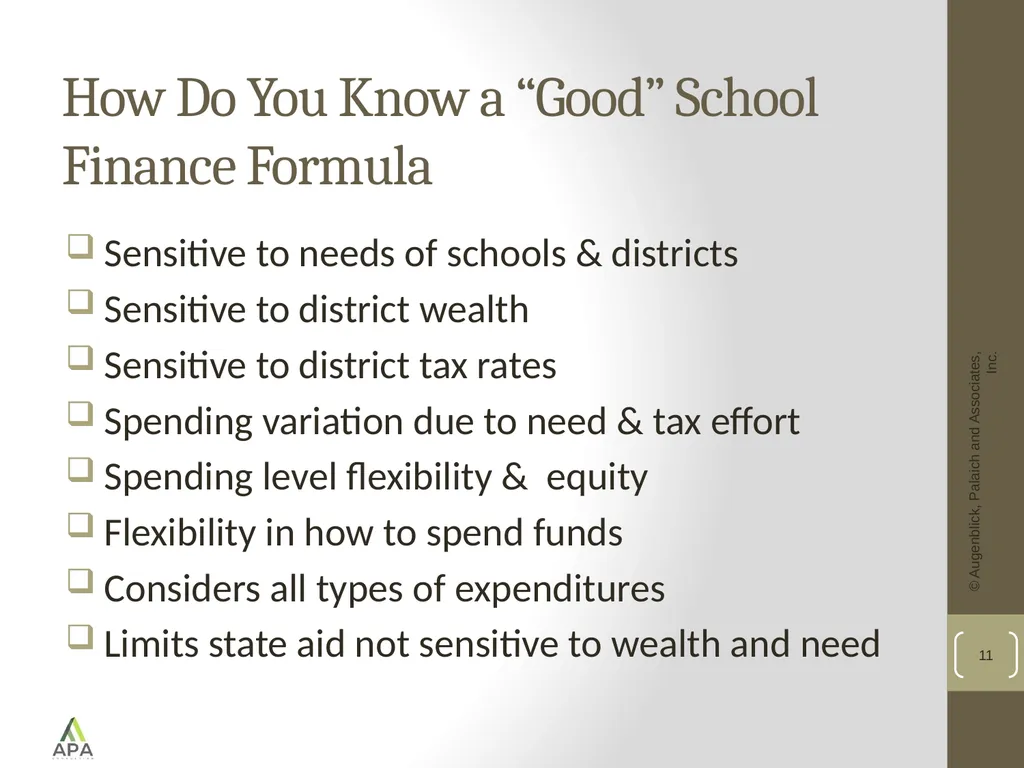 School Funding Formulas: A National Perspective - slide 11 of 20