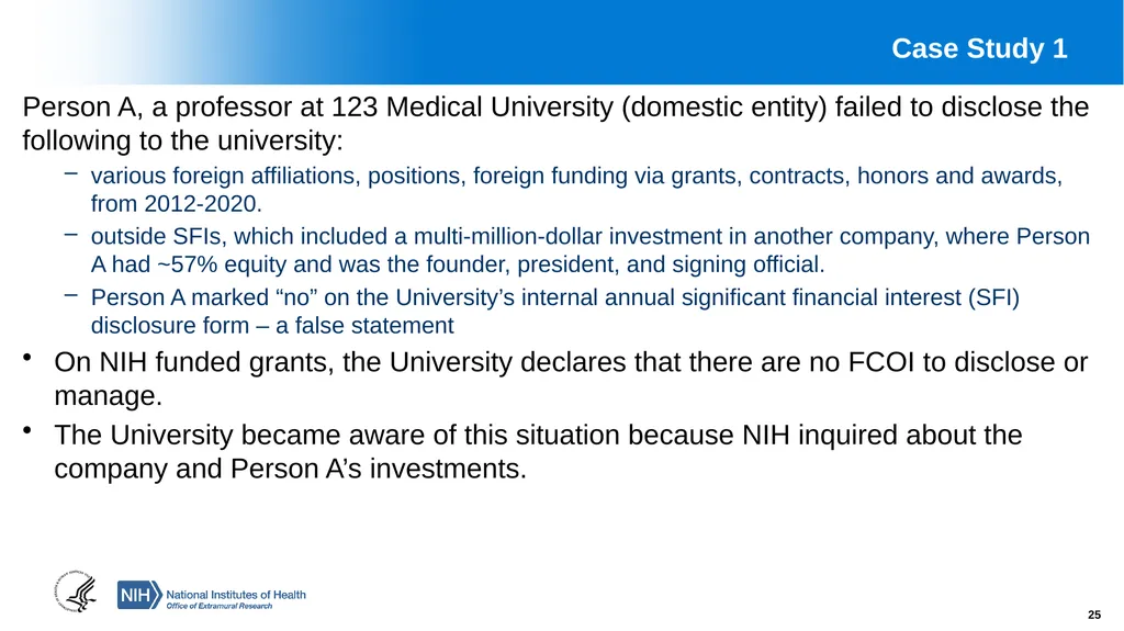 Financial Conflict of Interest (FCOI) and Other - slide 25 of 36