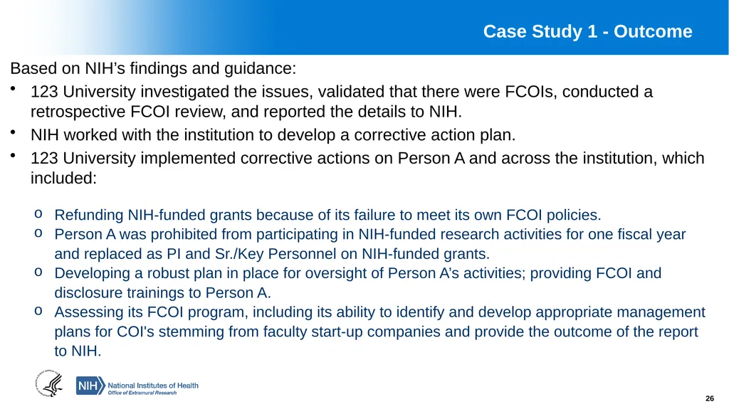 Financial Conflict of Interest (FCOI) and Other - slide 26 of 36