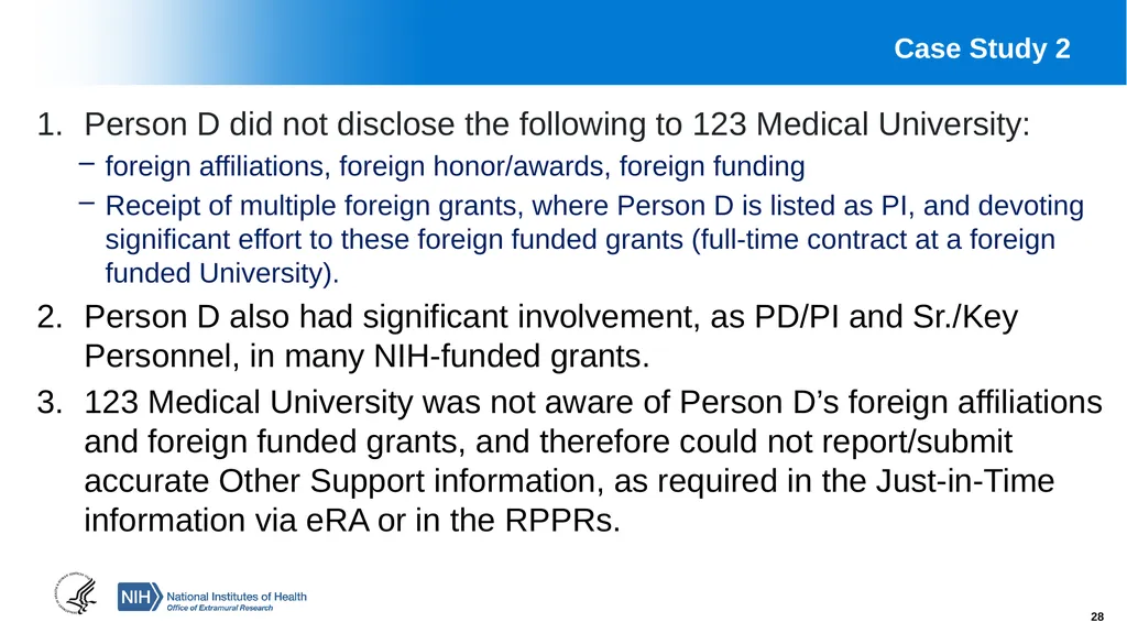 Financial Conflict of Interest (FCOI) and Other - slide 28 of 36
