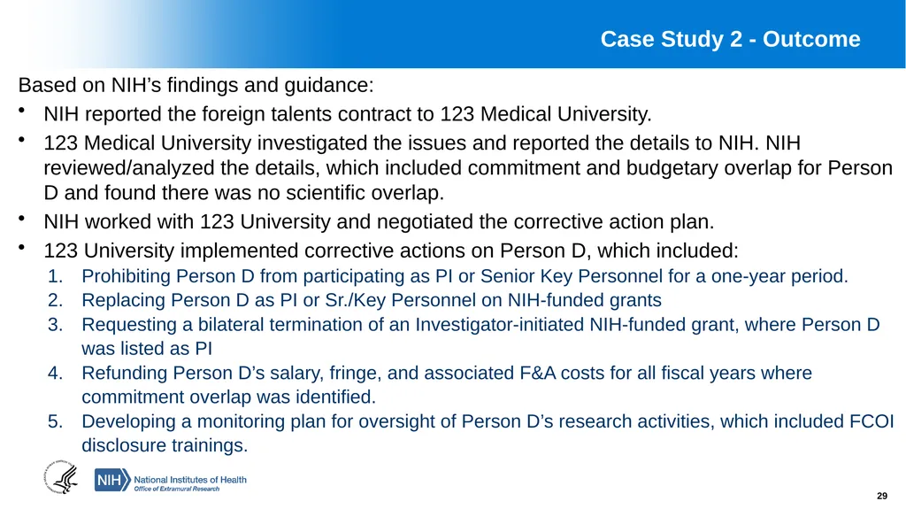 Financial Conflict of Interest (FCOI) and Other - slide 29 of 36