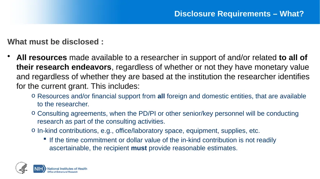 Financial Conflict of Interest (FCOI) and Other - slide 19 of 36