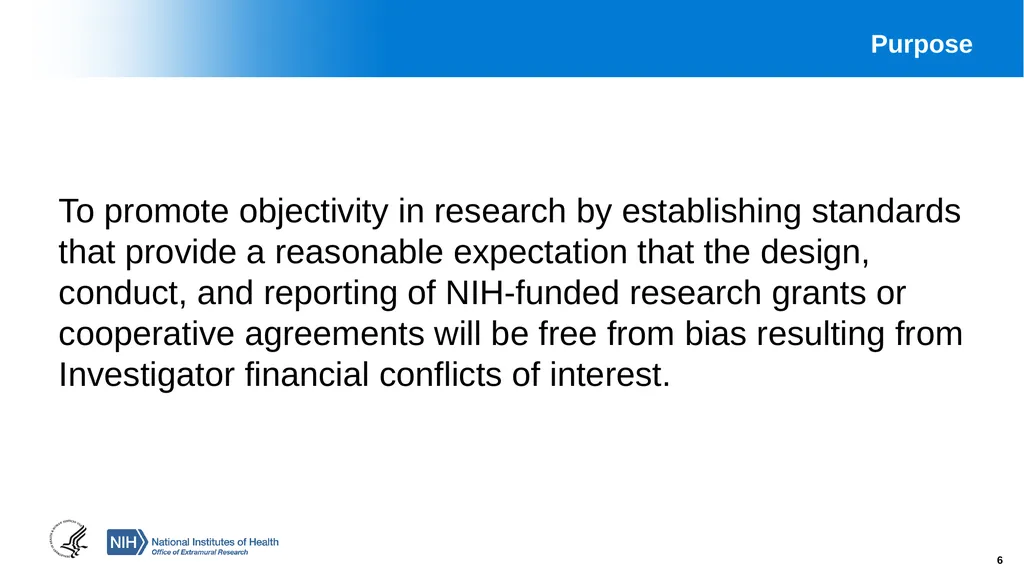 Financial Conflict of Interest (FCOI) and Other - slide 6 of 36