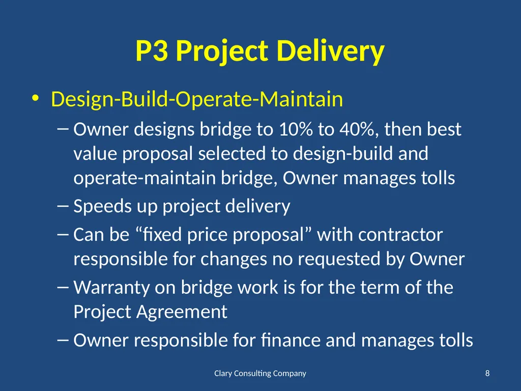 Overview of Project Delivery Options Lowell R. - slide 8 of 13