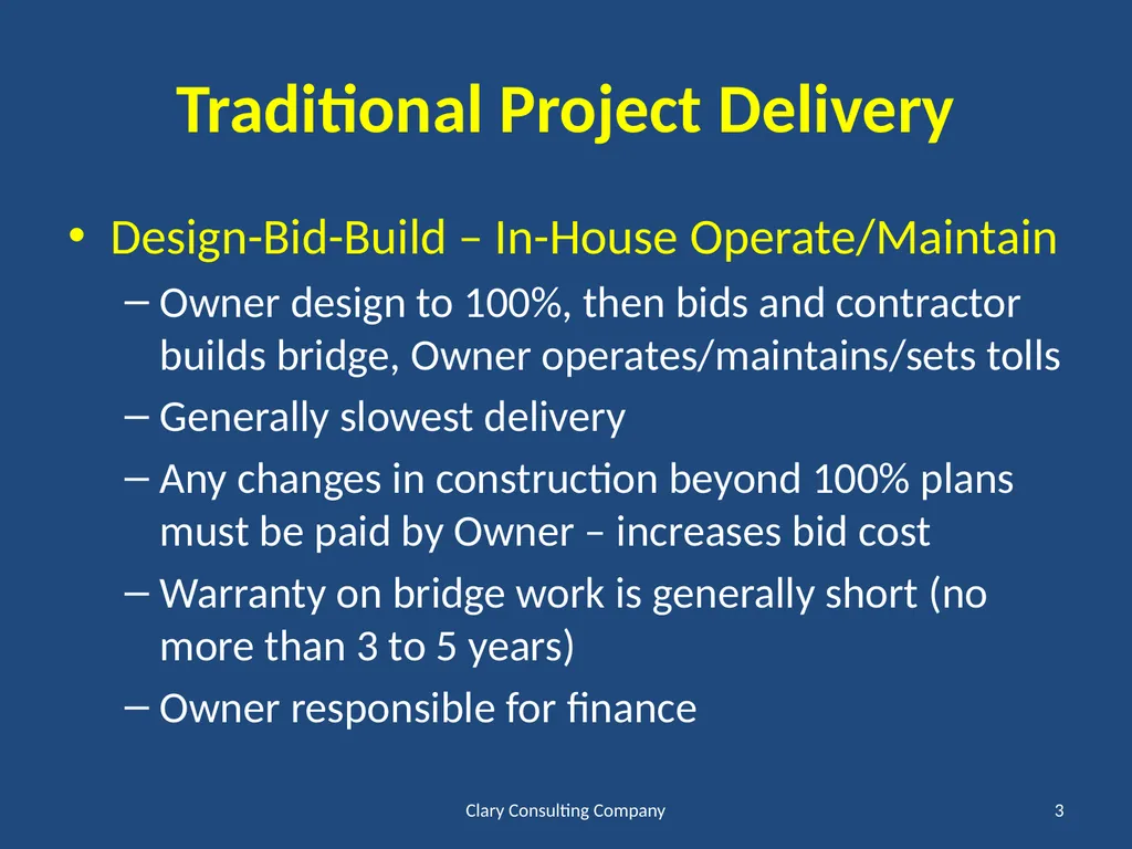 Overview of Project Delivery Options Lowell R. - slide 3 of 13