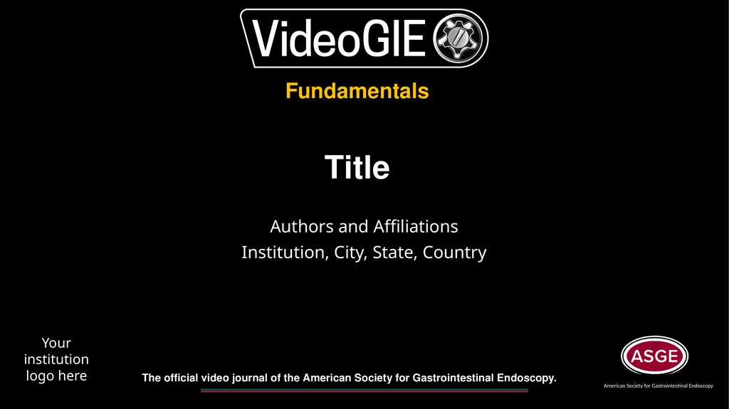 The official video journal of the American Society
