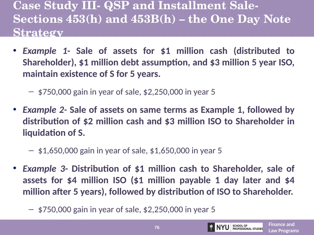 Structuring Mergers, Acquisitions, and Private - slide 76 of 95