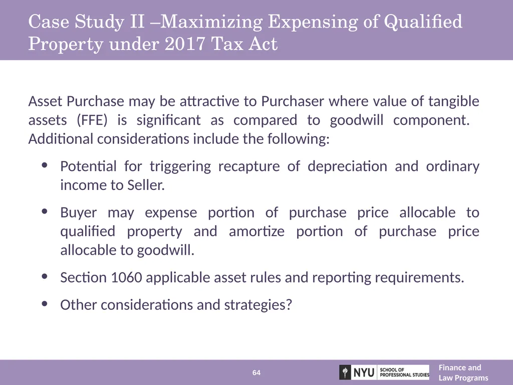Structuring Mergers, Acquisitions, and Private - slide 64 of 95