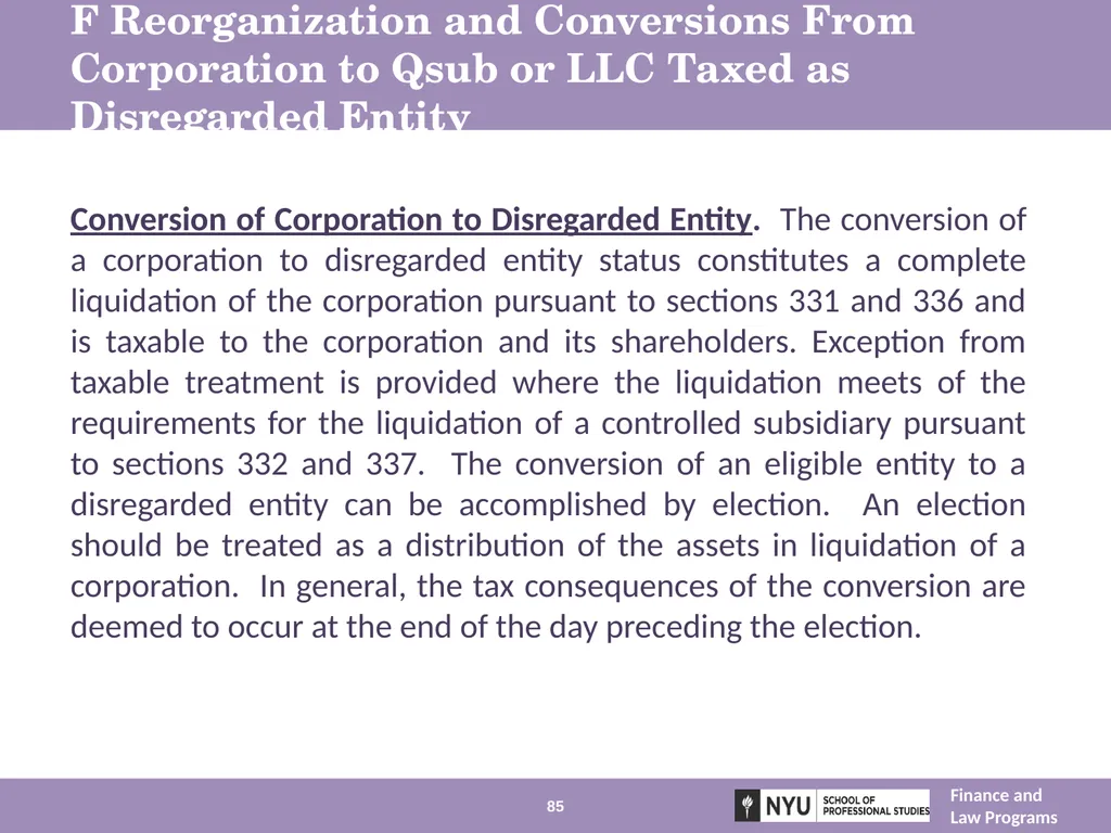 Structuring Mergers, Acquisitions, and Private - slide 85 of 95