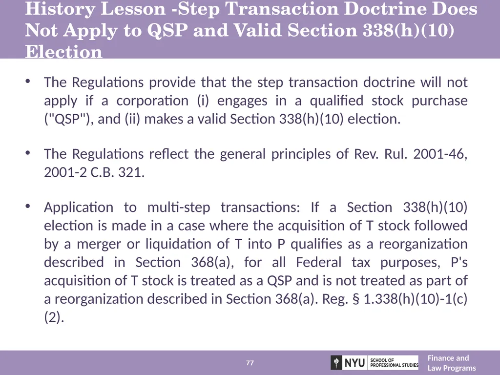 Structuring Mergers, Acquisitions, and Private - slide 77 of 95