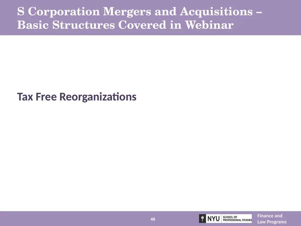 Structuring Mergers, Acquisitions, and Private - slide 48 of 95