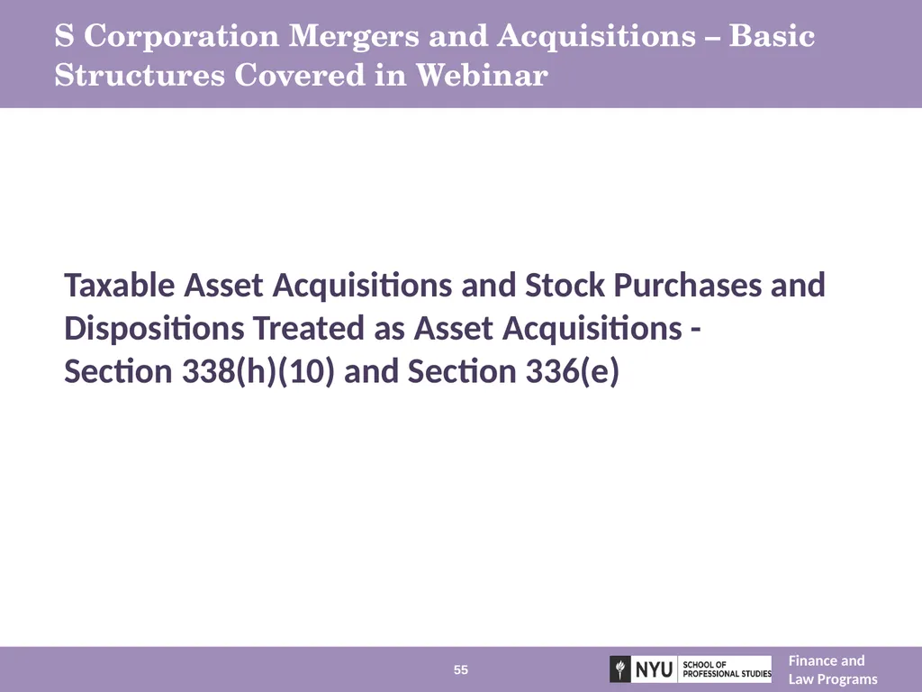 Structuring Mergers, Acquisitions, and Private - slide 55 of 95