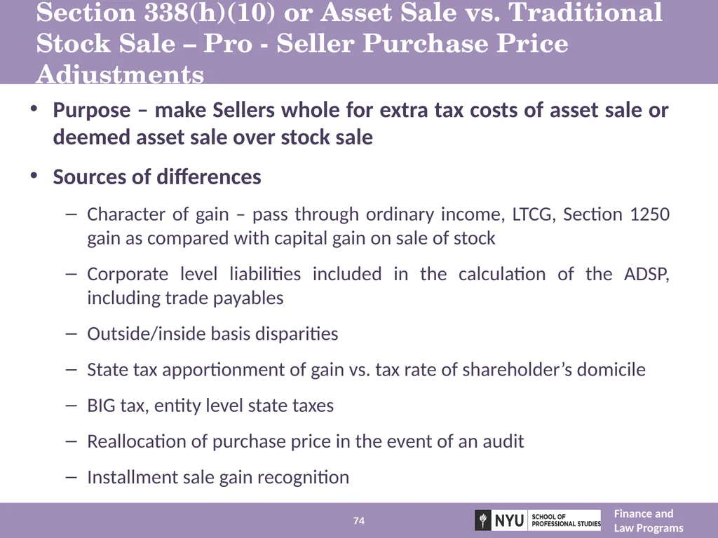 Structuring Mergers, Acquisitions, and Private - slide 74 of 95