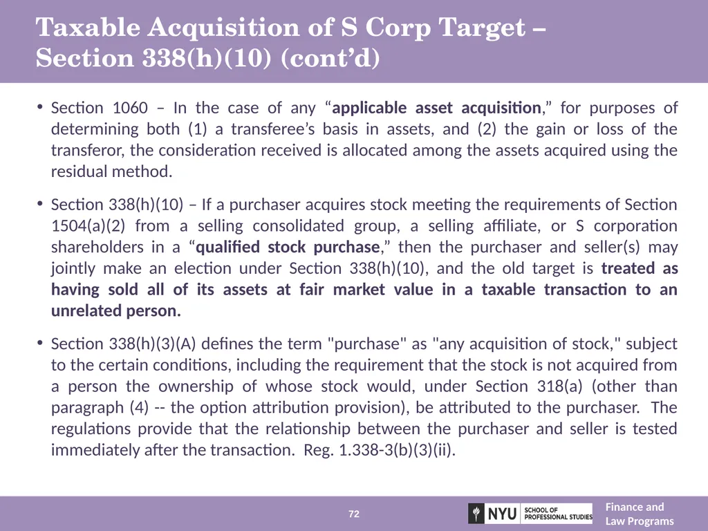 Structuring Mergers, Acquisitions, and Private - slide 72 of 95