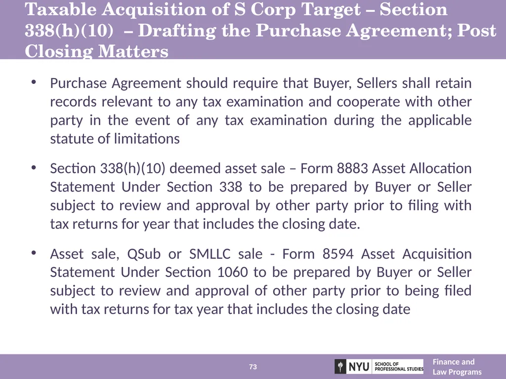 Structuring Mergers, Acquisitions, and Private - slide 73 of 95