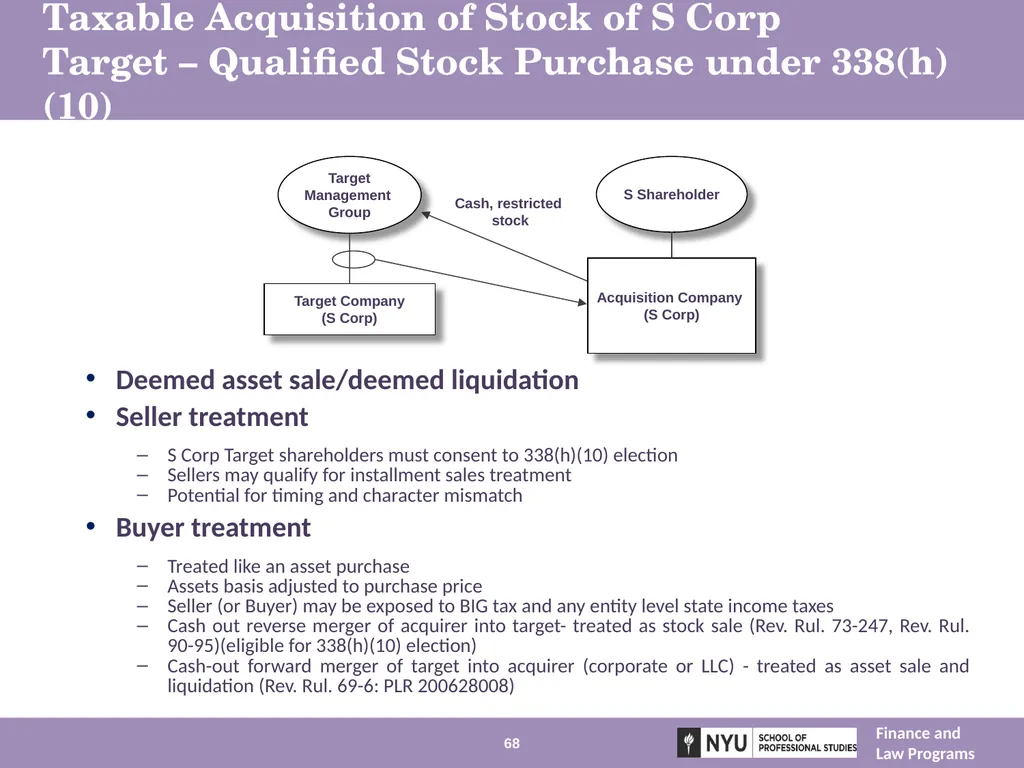 Structuring Mergers, Acquisitions, and Private - slide 68 of 95
