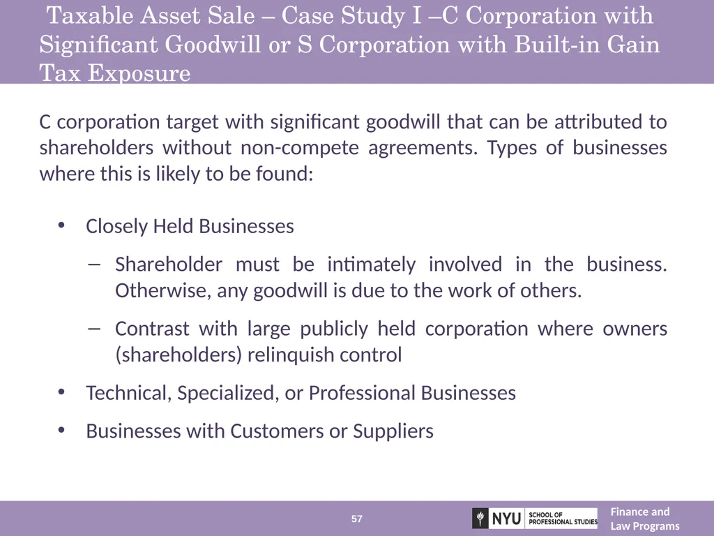 Structuring Mergers, Acquisitions, and Private - slide 57 of 95