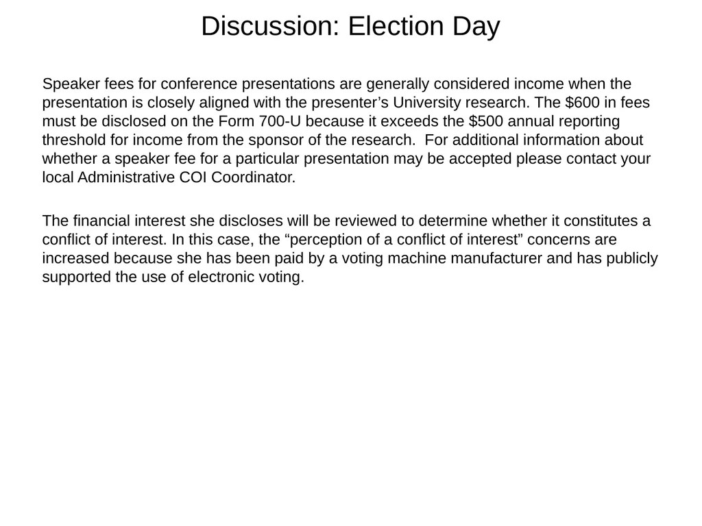 University of California Compliance & Conflict of - slide 17 of 46