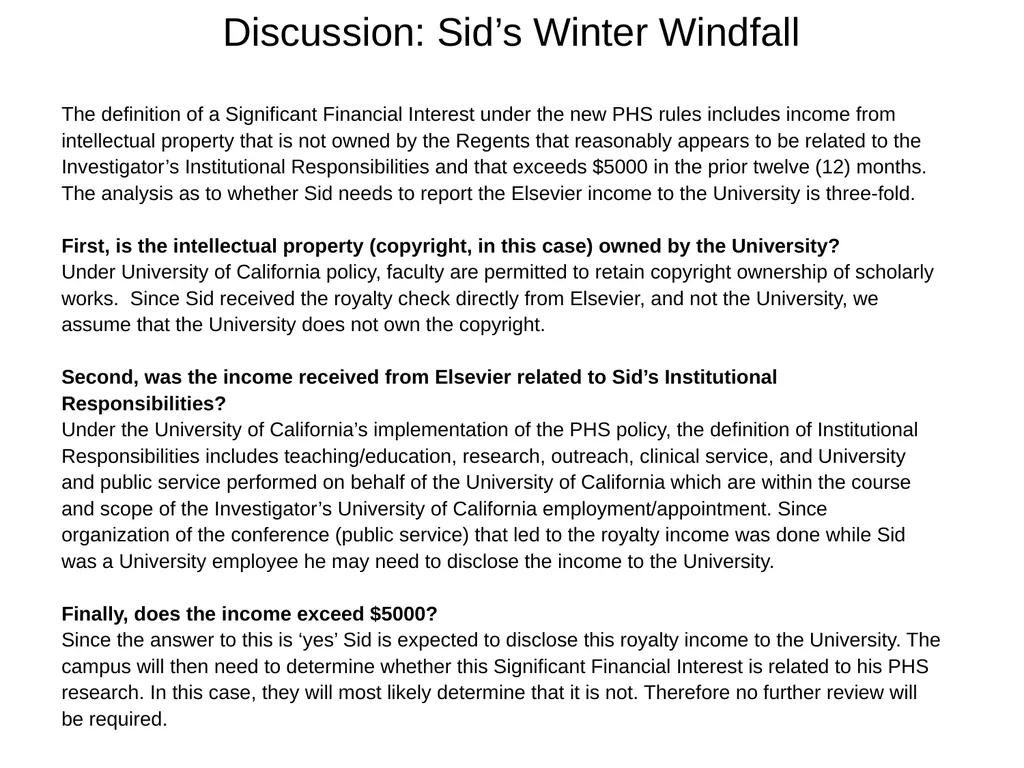 University of California Compliance & Conflict of - slide 38 of 46