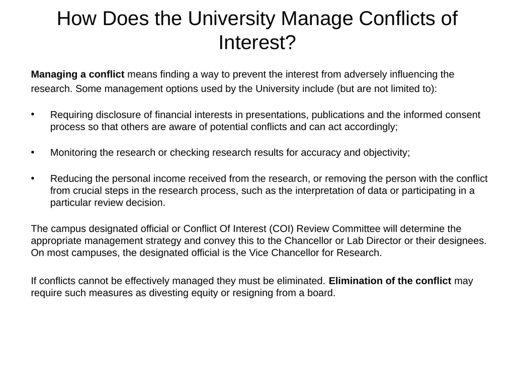 University of California Compliance & Conflict of - slide 13 of 46