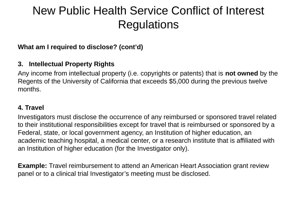 University of California Compliance & Conflict of - slide 26 of 46
