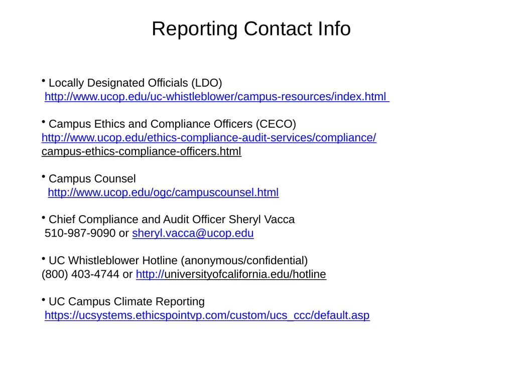 University of California Compliance & Conflict of - slide 42 of 46