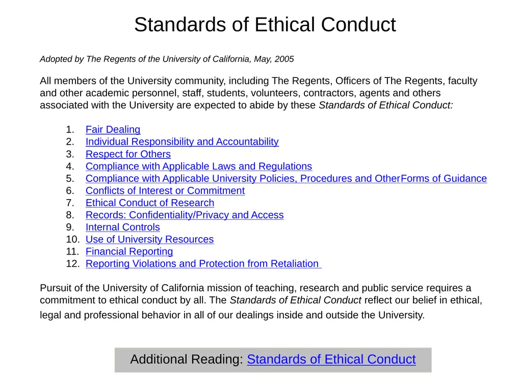 University of California Compliance & Conflict of - slide 6 of 46
