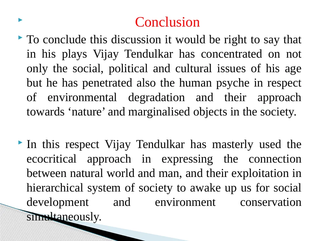 Can Literature save ‘Nature’? An Eco-critical - slide 11 of 11