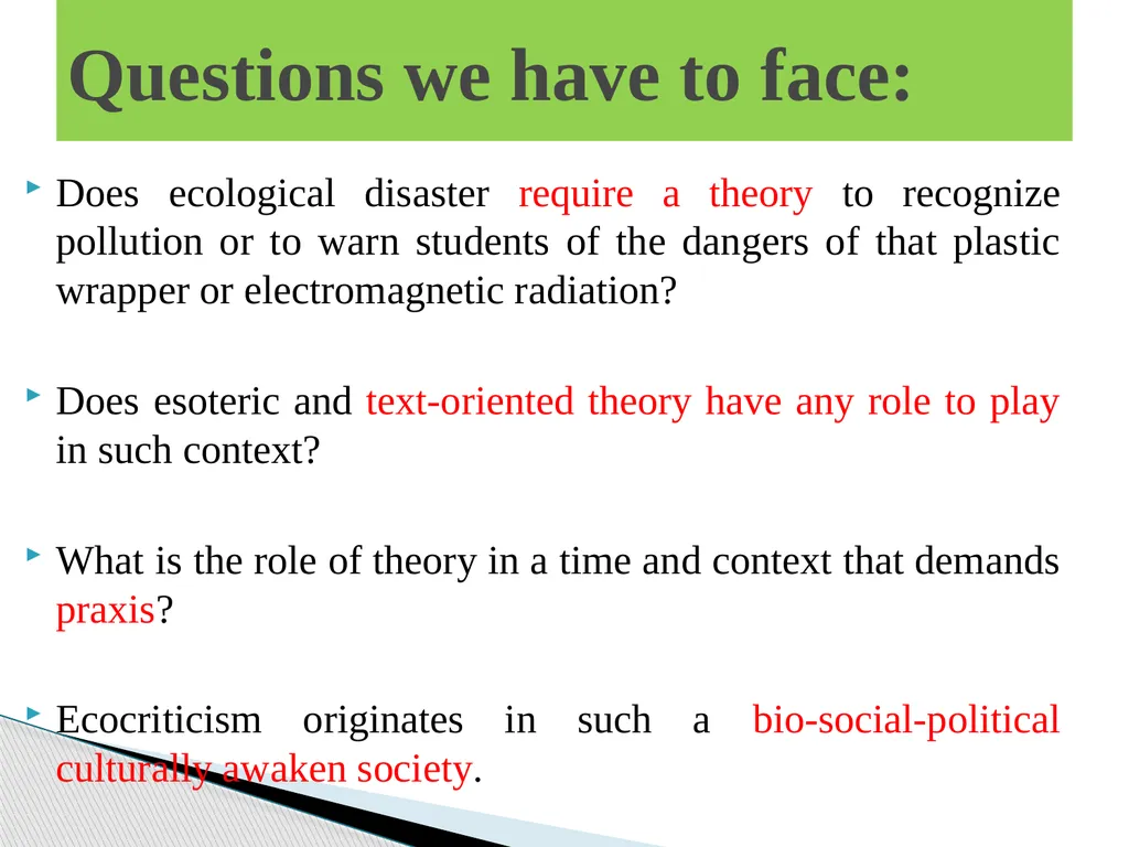 Can Literature save ‘Nature’? An Eco-critical - slide 3 of 11