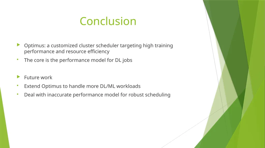 Optimus: An Efficient Dynamic Resource Scheduler - slide 16 of 17