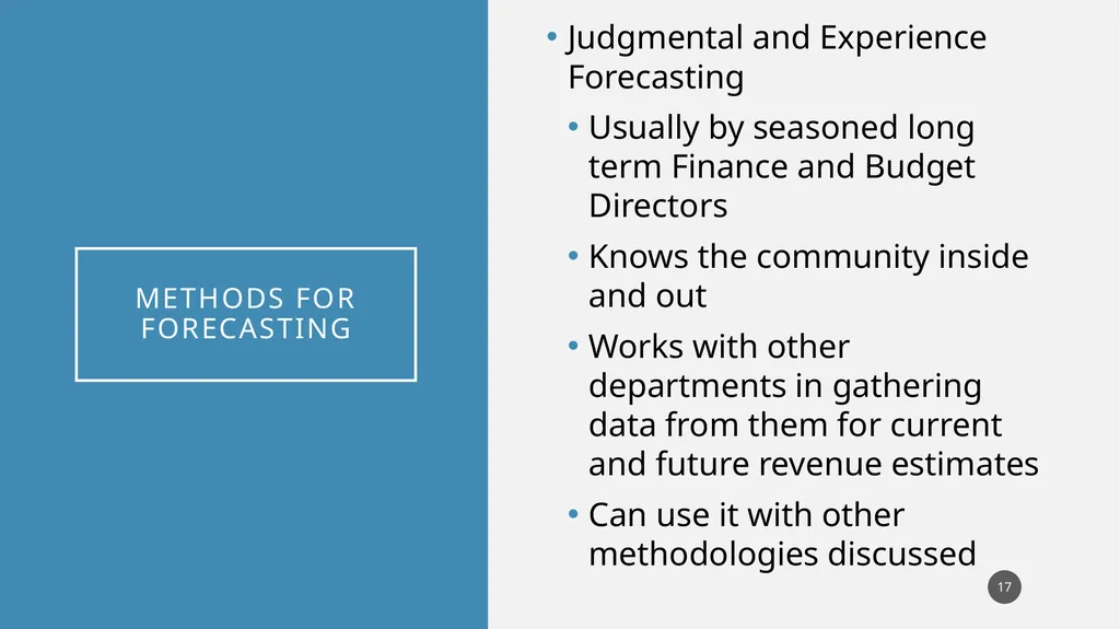 The Basics in Financial Forecasting-Short or Long - slide 17 of 43