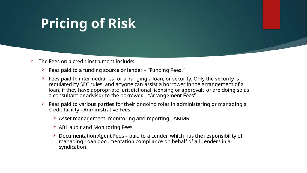 Re-Introducing Credit Basics What’s This? Credit - slide 30 of 42