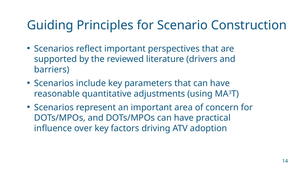 NCHRP 25-25/Task 115 (Panel D2525115) Zero - slide 14 of 42
