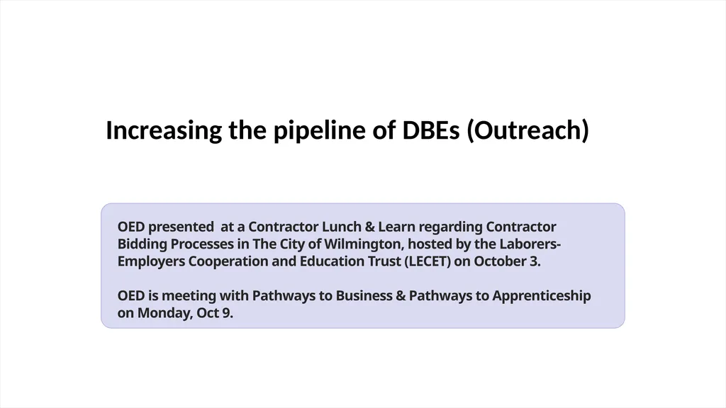 Equitable Procurement Updates - Finance and OED - slide 7 of 11