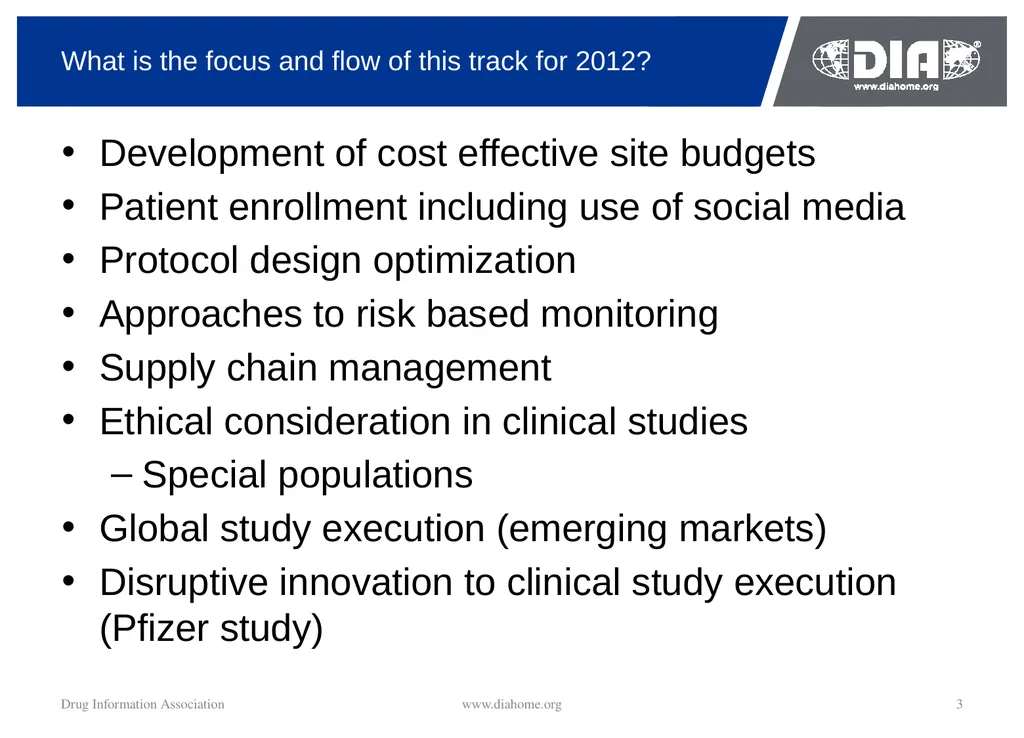 Track Update Track #: 1 Clinical Trials Track - slide 3 of 118