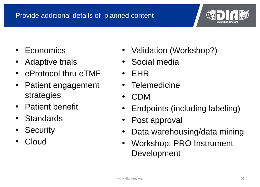 Track Update Track #: 1 Clinical Trials Track - slide 51 of 118