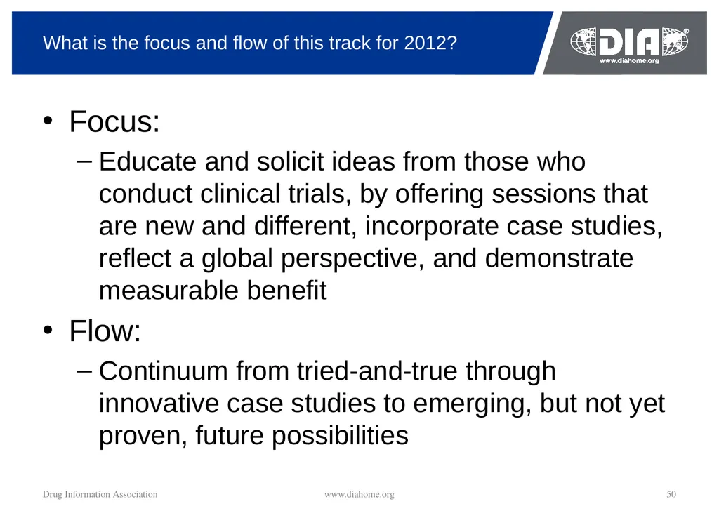 Track Update Track #: 1 Clinical Trials Track - slide 50 of 118