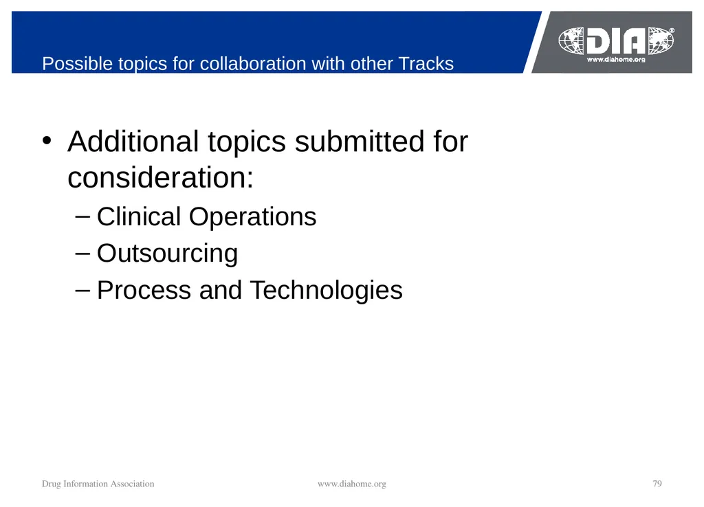 Track Update Track #: 1 Clinical Trials Track - slide 79 of 118