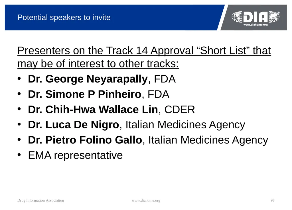 Track Update Track #: 1 Clinical Trials Track - slide 97 of 118