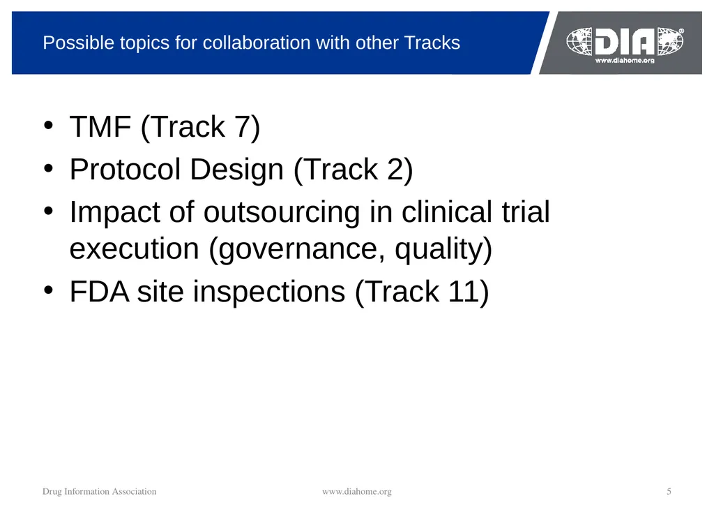 Track Update Track #: 1 Clinical Trials Track - slide 5 of 118
