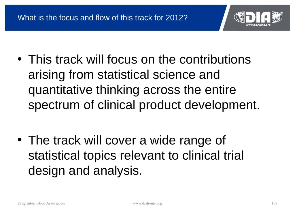 Track Update Track #: 1 Clinical Trials Track - slide 107 of 118
