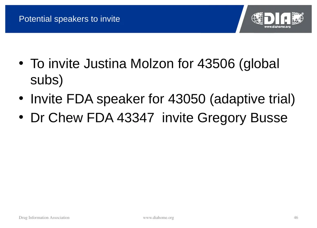 Track Update Track #: 1 Clinical Trials Track - slide 46 of 118