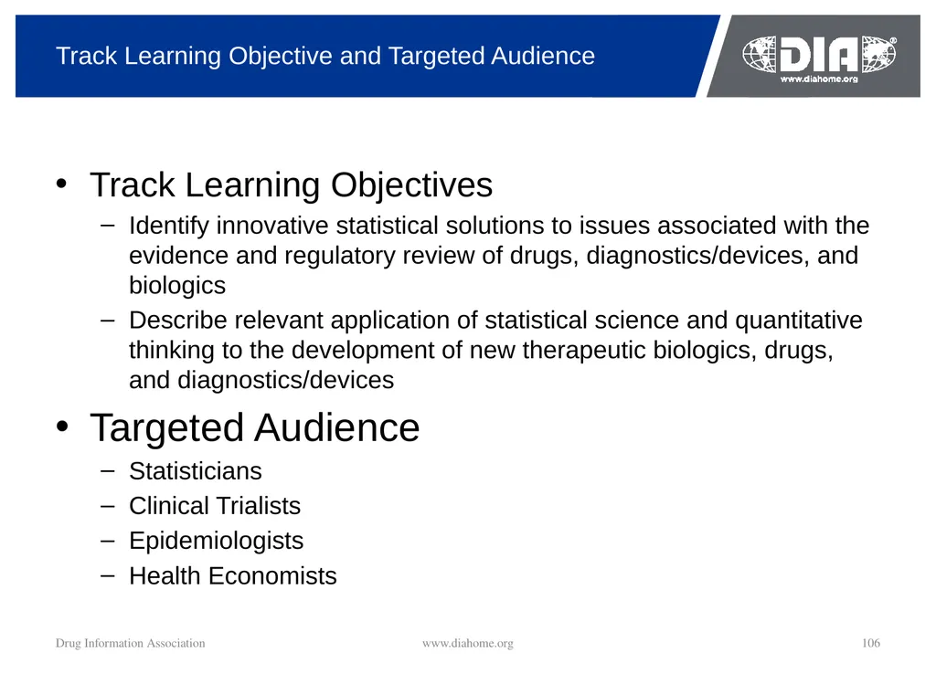 Track Update Track #: 1 Clinical Trials Track - slide 106 of 118