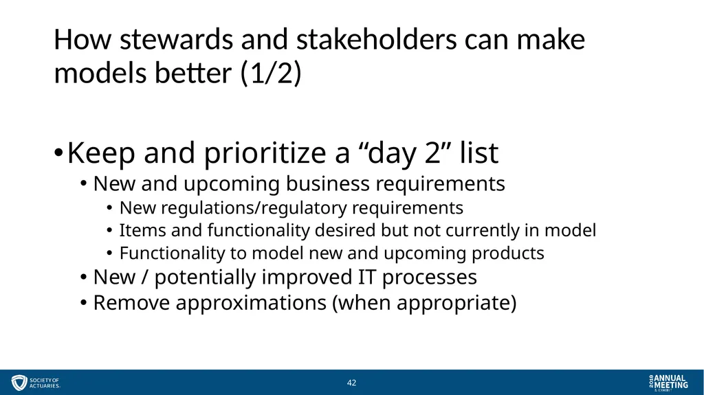 Session 57 - Managing Models for Stewards and - slide 42 of 51